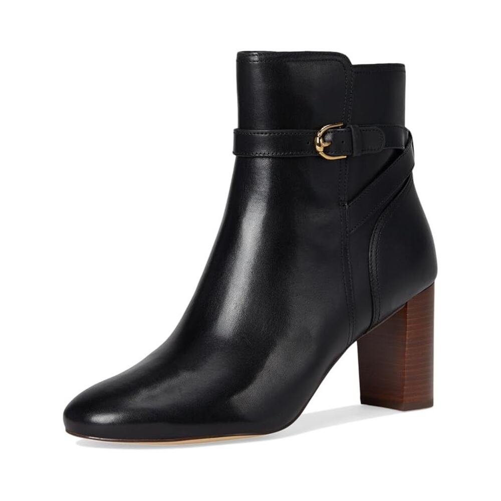 Cole Haan Womens Glendale Jodhpur Heel Ankle Booties US 9 B Black Leather NIB - Picture 2 of 13